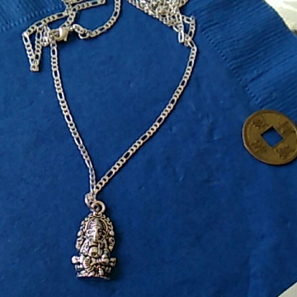 Ganesh wealth charm  silver chain flash sale - Picture 3 of 3